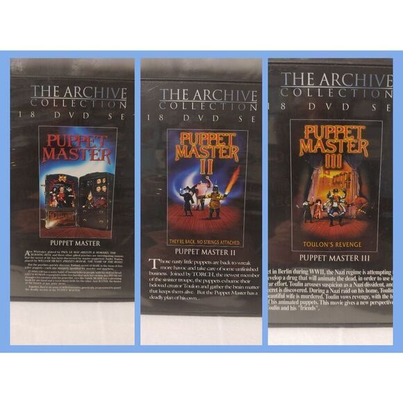 Puppet Master I, II, III The Archive Collection (DVD, 1989-1991) - Picture 1 of 4